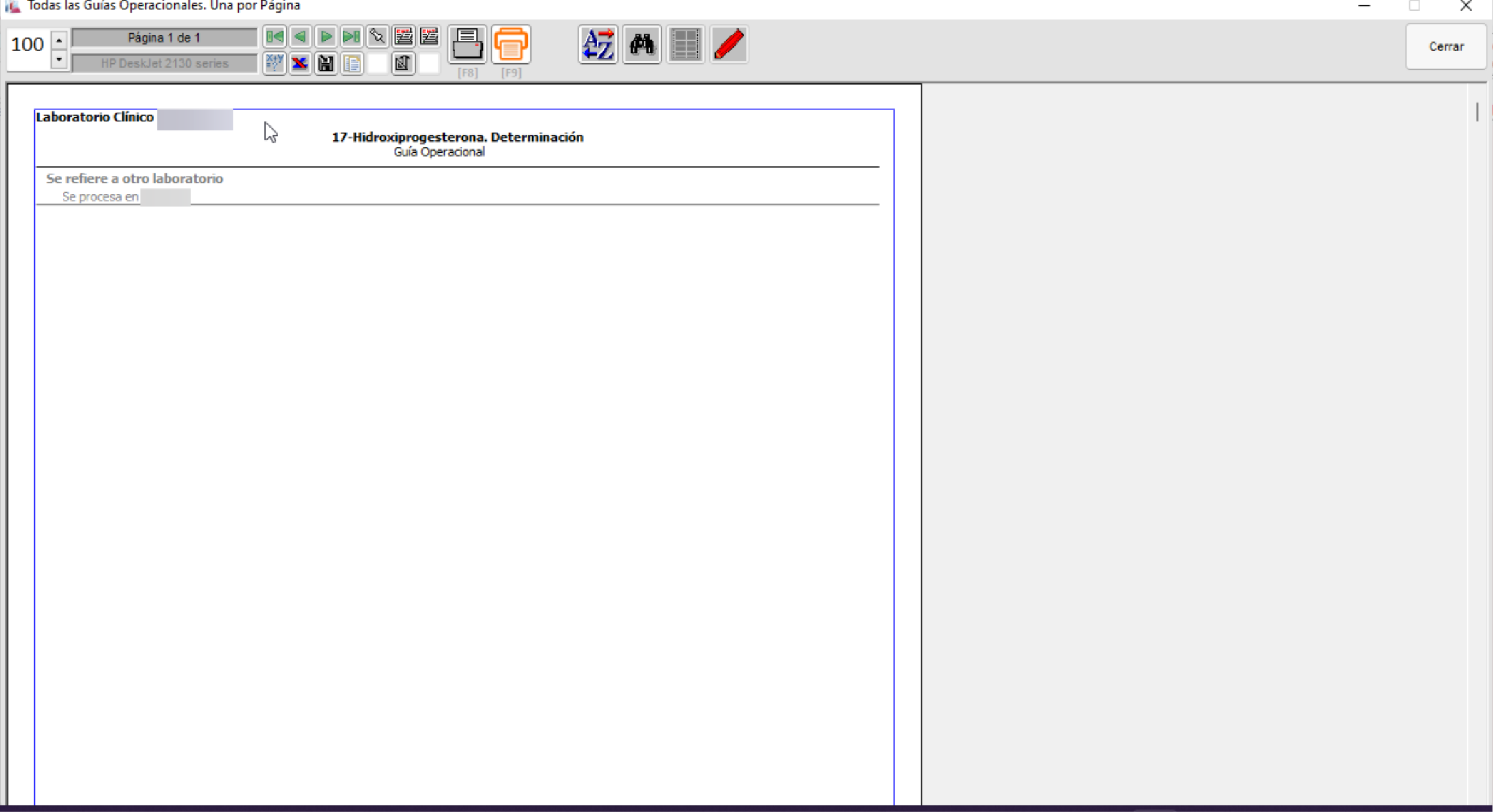 Todas las guías operacionales  (una por hoja)