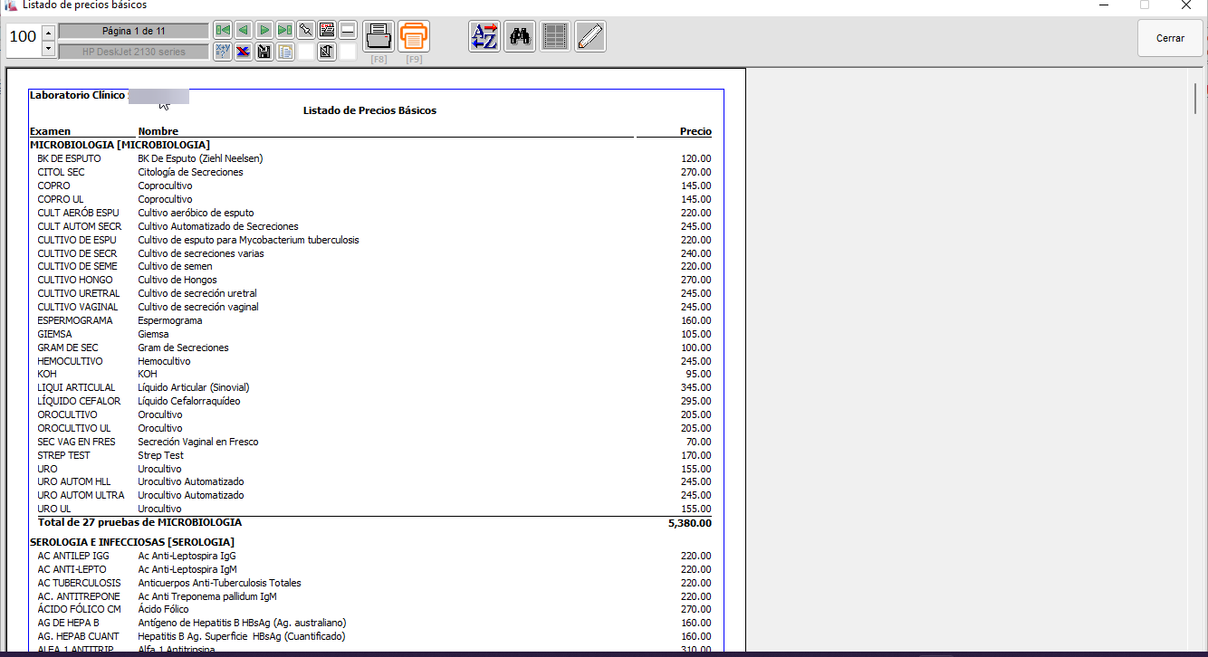 <p>Listado de precios básicos</p>